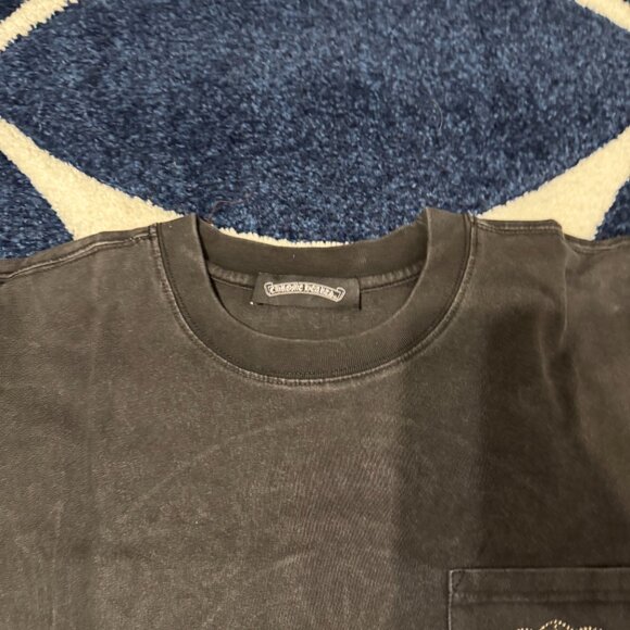 Chrome Hearts Cross Horseshoe Rhinestone Black Longsleeve Men’s Size Large - Picture 2 of 4